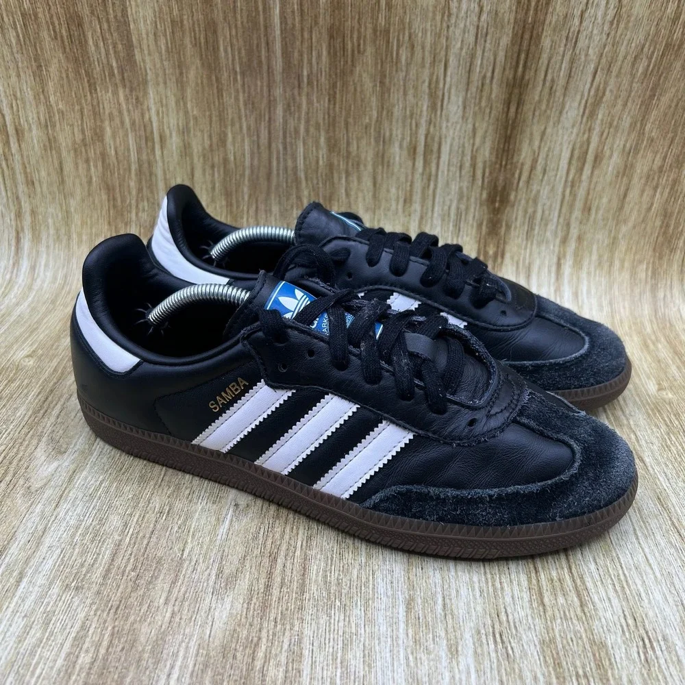 Adidas Samba OG Men's Size 7.5 Black White Gum Shoes Sneakers Casual B75807